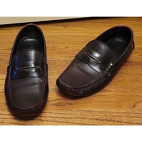 Louis Vuitton Black Luxury Designer Perforated Leather Driving Loafers -9 to 9.5 - Picture 3 of 12